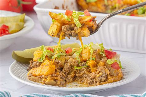 Easy Cheesy Cheeseburger French Fry Casserole Recipe Bowl Me Over