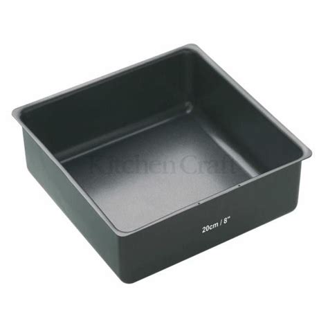 Masterclass Non Stick 20cm Loose Base Deep Cake Pan Cake Pans Square Cake Pans Square Cakes