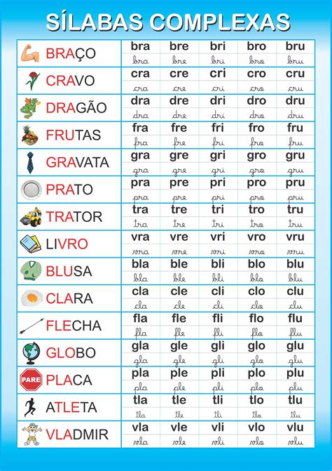 Bingo De Sílabas Complexas Para Imprimir BRAINCP