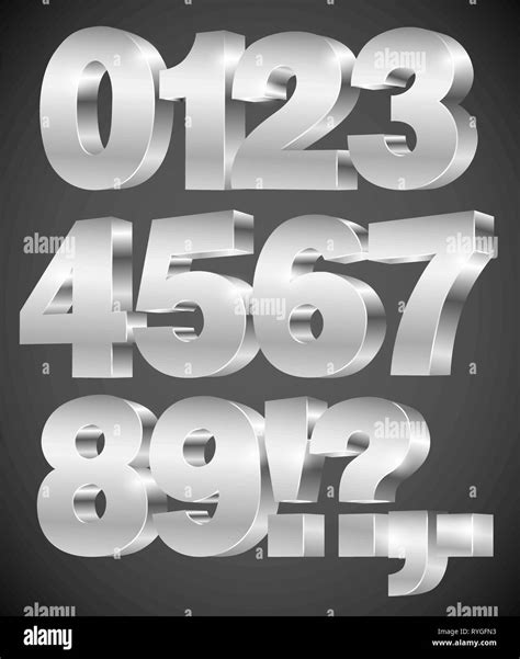 3d Vector Numbers Stock Vector Image And Art Alamy