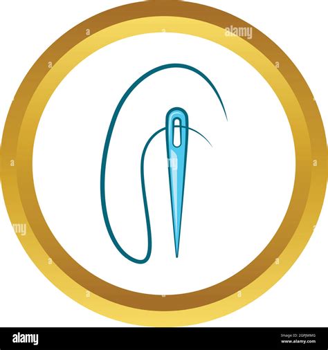 Sewing Needle With Thread Vector Icon Stock Vector Image Art Alamy