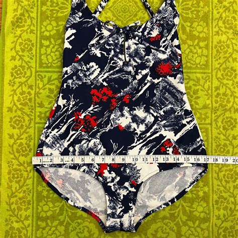 Vintage S One Piece Swimsuit Novelty Print Mid Century Bathingsuit Etsy