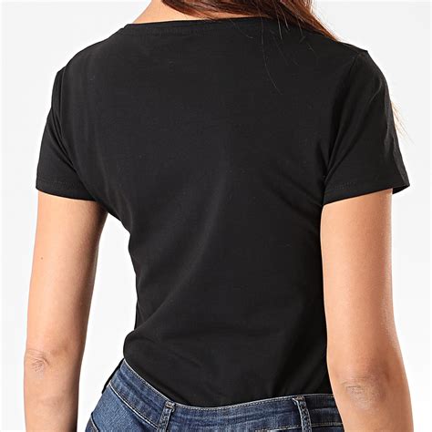 Kaporal Tee Shirt Slim Femme Xail Noir Doré Argenté