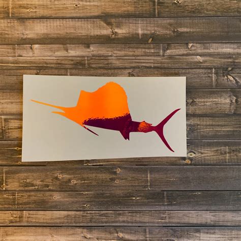 Sailfish Decal Sailfish Vinyl Decal Sailfish Sticker Swordfish Decal