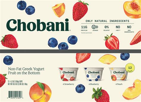 Chobani Fruit On The Bottom Nonfat Greek Yogurt Variety Pack Ct Shipt