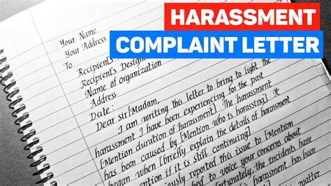 How To Write A Harassment Complaint Letter Youtube