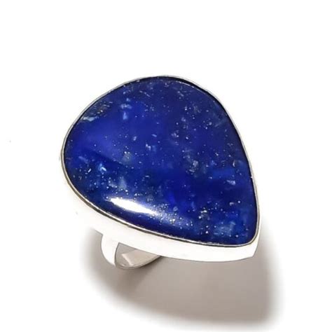 Bague En Argent Sterling En Pierre Pr Cieuse Naturelle Lapis Lazuli