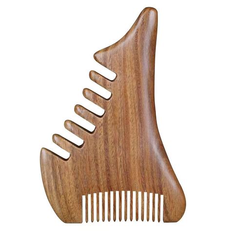 Natural Authentic Green Sandalwood Multi Function Wide Tooth Massage Scraping Comb