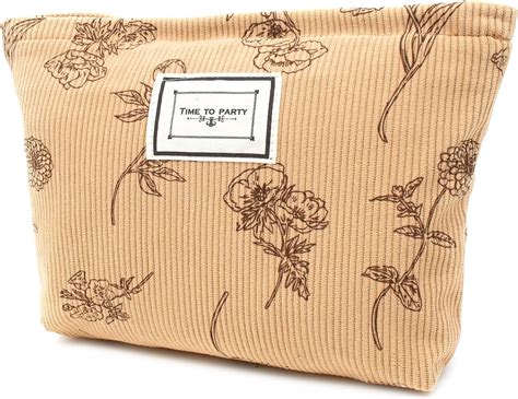 Amazon Kotora Makeup Bag For Women Corduroy Floral Cosmetic Bags