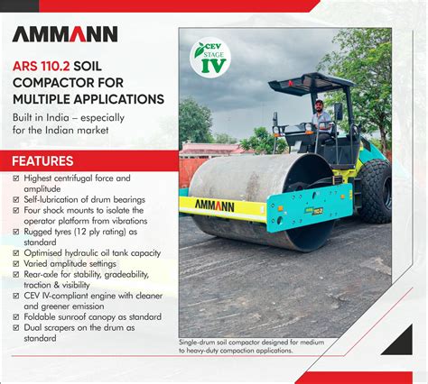 Ammann Ars Soil Compactor Four Bearing Vibratory System