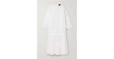 Simone Rocha Embroidered Tulle Maxi Dress In White Lyst