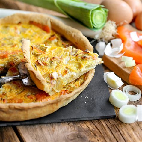 Recette Quiche au saumon fumé et poireaux