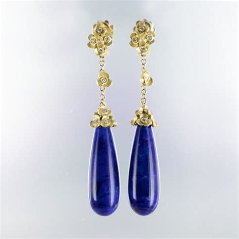 Boucles Doreilles Pendantes En Lapis Lazuli L Or D Co