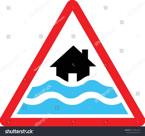 Flood Warning Sign Over 1862 Royalty Free Licensable Stock Vectors