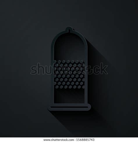 Paper Cut Condom Safe Sex Icon Stock Vector Royalty Free Shutterstock