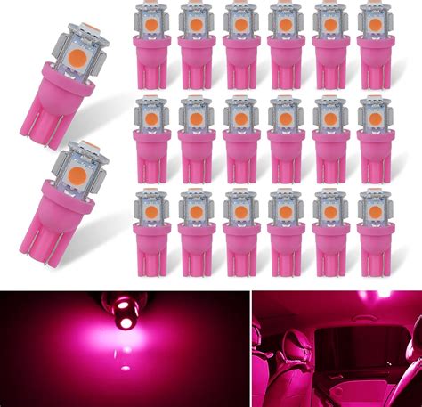 Amazon QODOLSI 20 PCS LED Light Bulbs T10 5050 5 SMD 5W5 LED