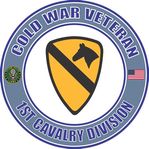 U S Army Cold War 1st Cavalry Division Veteran Decal Sticker