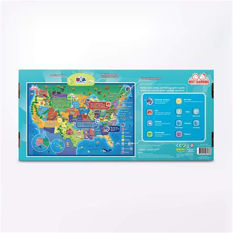 Buy Best Learning I Poster My Usa Interactive Map Educational Talking