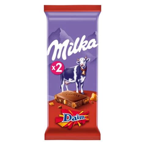 Tablette De Chocolat Au Lait Et Aux Clats De Daim Milka Les