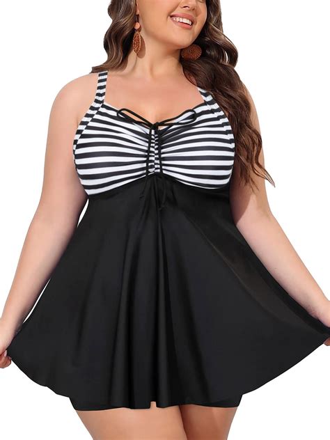 Rivelino Plus Size Swimsuit For Women Tummy Control 2 Piece Tankini