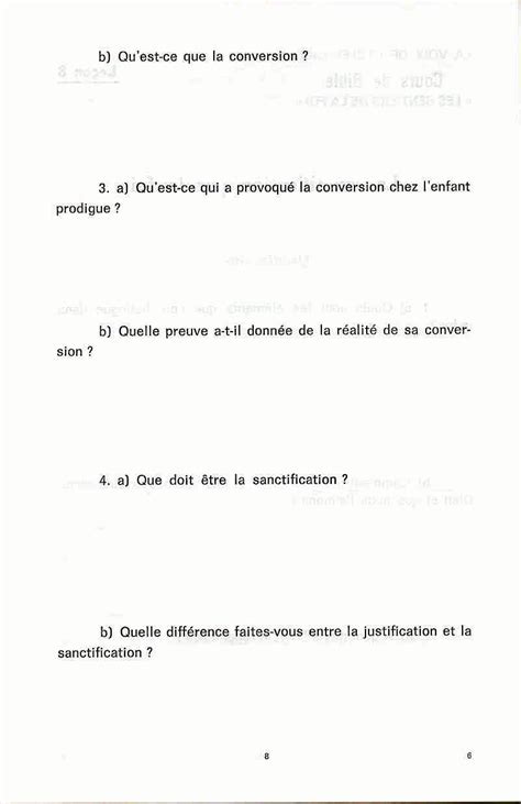 La Voix de l Espérance 08 La sanctification par la foi