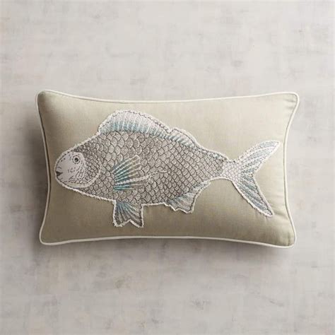 Elegant Coastal Decorative Lumbar Pillow