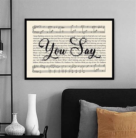 Lauren Daigle You Say Lyrics Song Poster Lauren Daigle Etsy