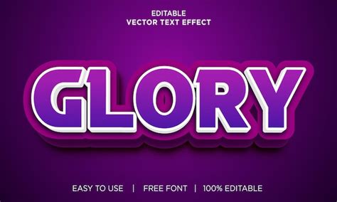 Premium Vector Glory 3d Editable Text Effect Premium Psd With Background