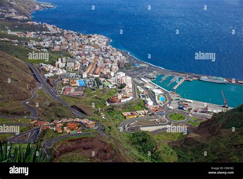 Santa Cruz De La Palma And Harbour Capital Of La Palma Canary Stock