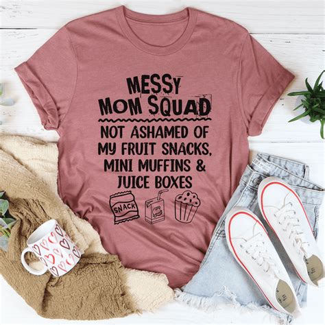 Messy Mom Squad Tee Peachy Sunday