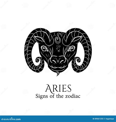 Aries Zodiac Stock Vector Illustration Of Design Card 89661255