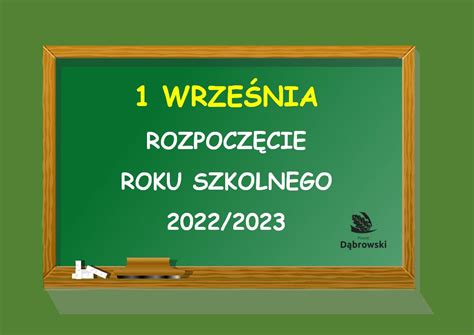 Życzenia na rozpoczęcie nowego roku szkolnego 2022 2023 Powiat dąbrowski