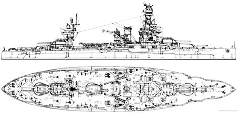 Blueprints USS BB-35 Texas 1945 Battleship