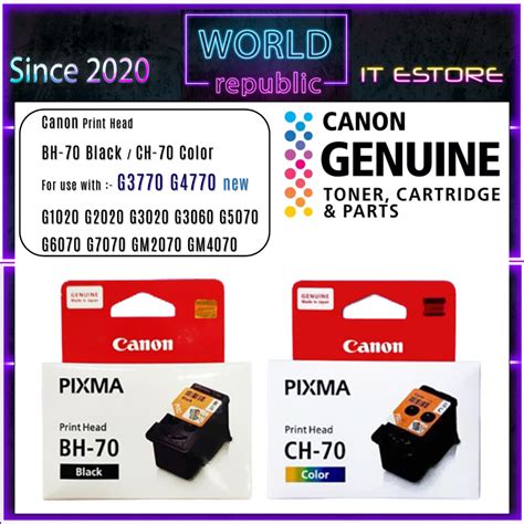 Canon Bh 70 Bh70 Ch 70 Ch70 Printer Head Cartridges Pixma G5070 G6070 G7070 Gm2070 Gm4070 G1020