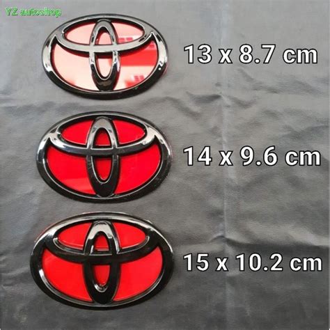 Jual Emblem Logo Toyota Merah Hitam Shopee Indonesia