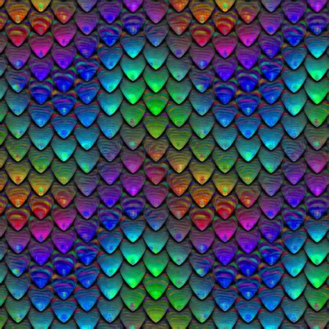 Rainbow Dragon Scales Pattern Crew