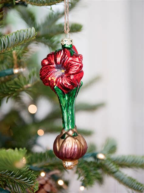 Glass Amaryllis Ornament Amaryllis Christmas Ornaments Ornaments