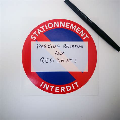 Autocollant Interdit De Stationner Personnaliser Sticker Dissuasif