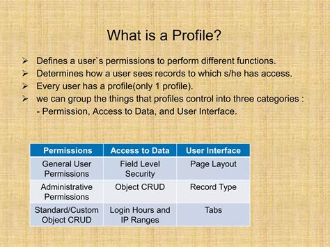 Profiles And Permission Sets In Salesforce Ppt