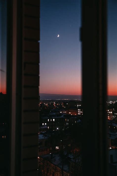 Night Panoramic View Of City From Window · Free Stock Photo