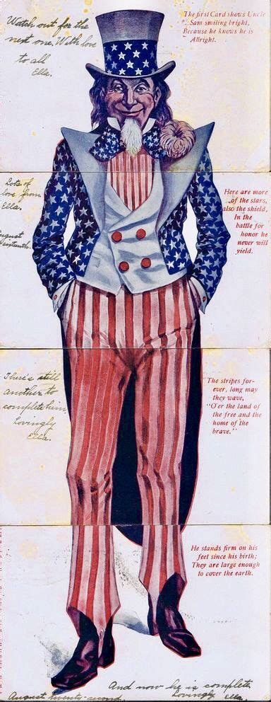 Uncle Sam Installment Post Cards 1906 By Franz Huld Patriotic