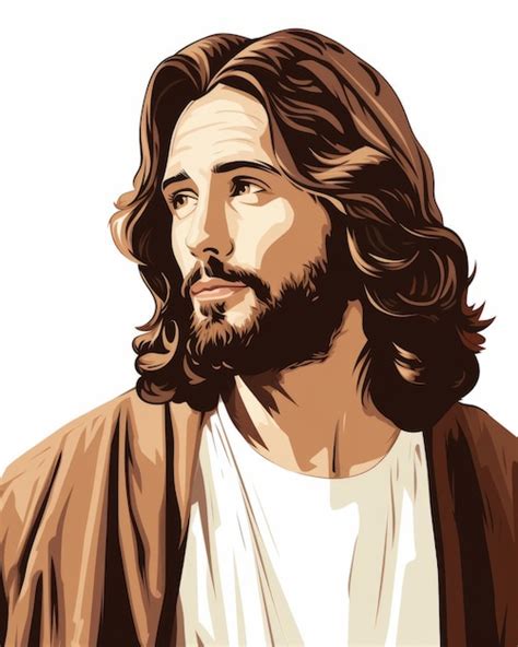 Premium Ai Image Jesus With Long Hair And Beard