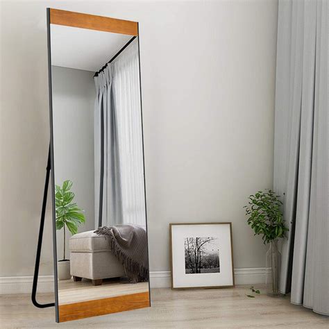 NeuType Full Length Mirror Floor Mirror with Standing Holder Bedroom ...