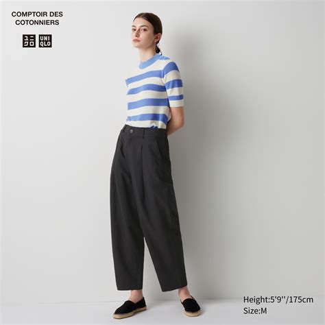 Linen Blend Pleated Tapered Pants Uniqlo Us