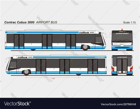 Contrac Cobus 3000 Airport Passenger Bus Detailed Template Ai Format