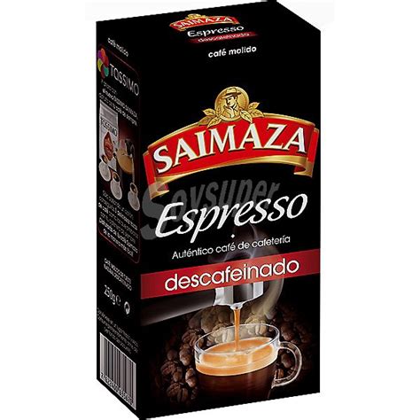 SAIMAZA Espresso Café Descafeinado Molido Espresso Paquete 250 g