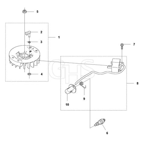 McCulloch SuperLite 4528 966693301 Ignition System Parts Diagram GHS