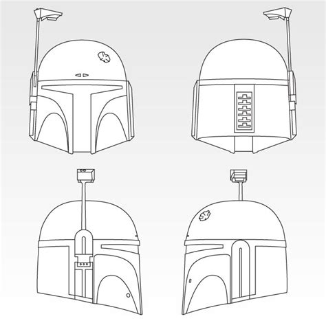 Boba Fett Character Sketch Mandalorian Armor Boba Fett Helmet