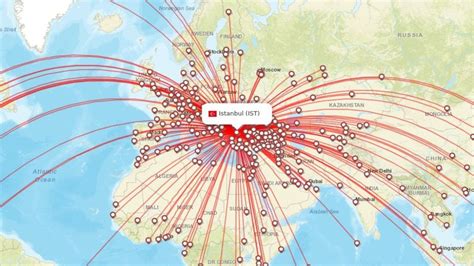 Top 50 airports by number of destinations - Directflights.com