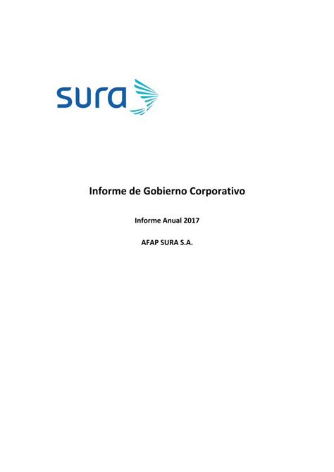 Pdf Informe De Gobierno Corporativo Conjunto De Principios Y Normas